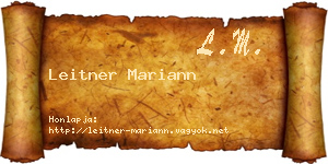 Leitner Mariann névjegykártya