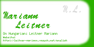 mariann leitner business card
